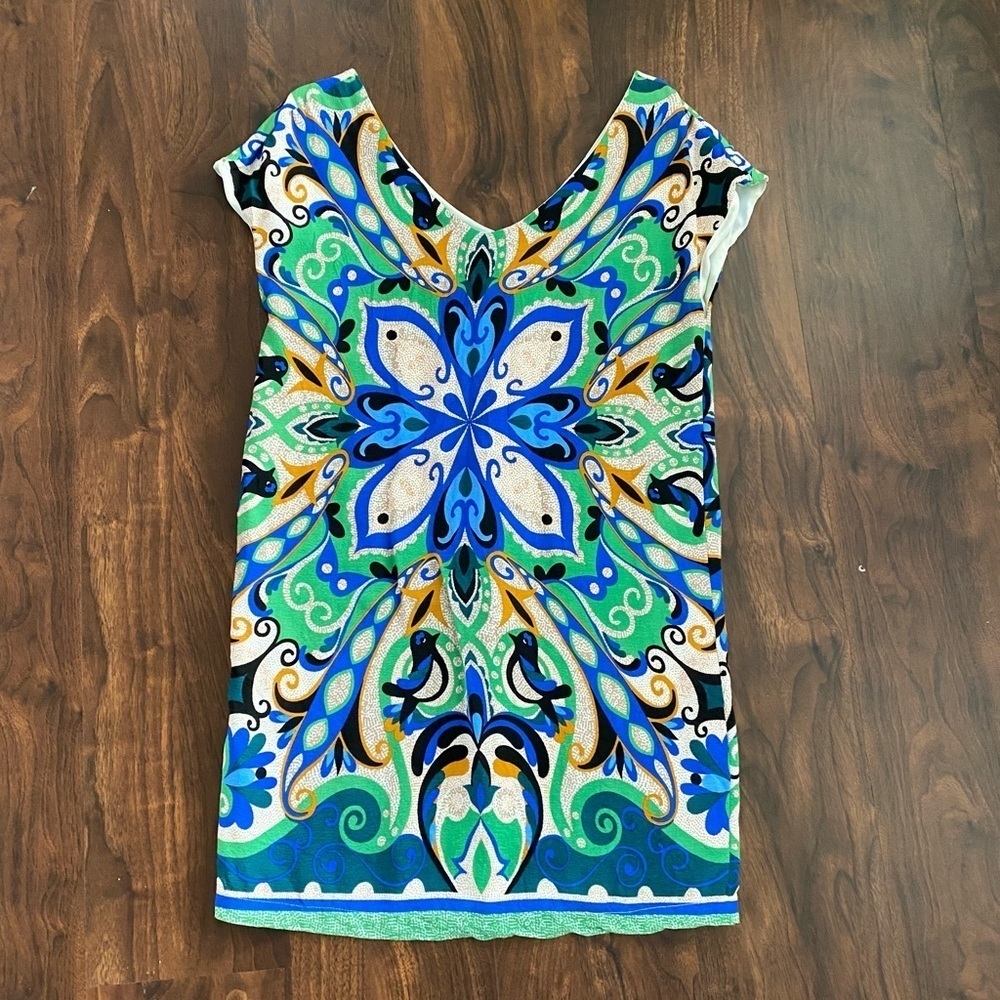 Anthropologie Maeve Folksong V-Neck Shift Dress S